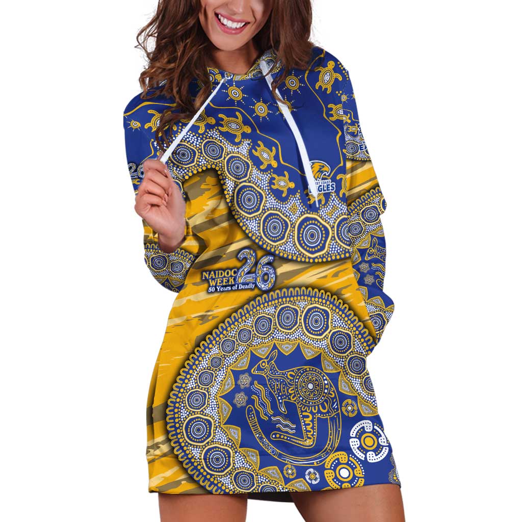 West Coast Eagles NAIDOC Week 2026 Hoodie Dress Australian Aboriginal Dot Art Dreamtime Pattern Style