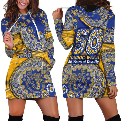 West Coast Eagles NAIDOC Week 2026 Hoodie Dress Australian Aboriginal Dot Art Dreamtime Pattern Style