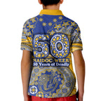 West Coast Eagles NAIDOC Week 2026 Kid Polo Shirt Australian Aboriginal Dot Art Dreamtime Pattern Style