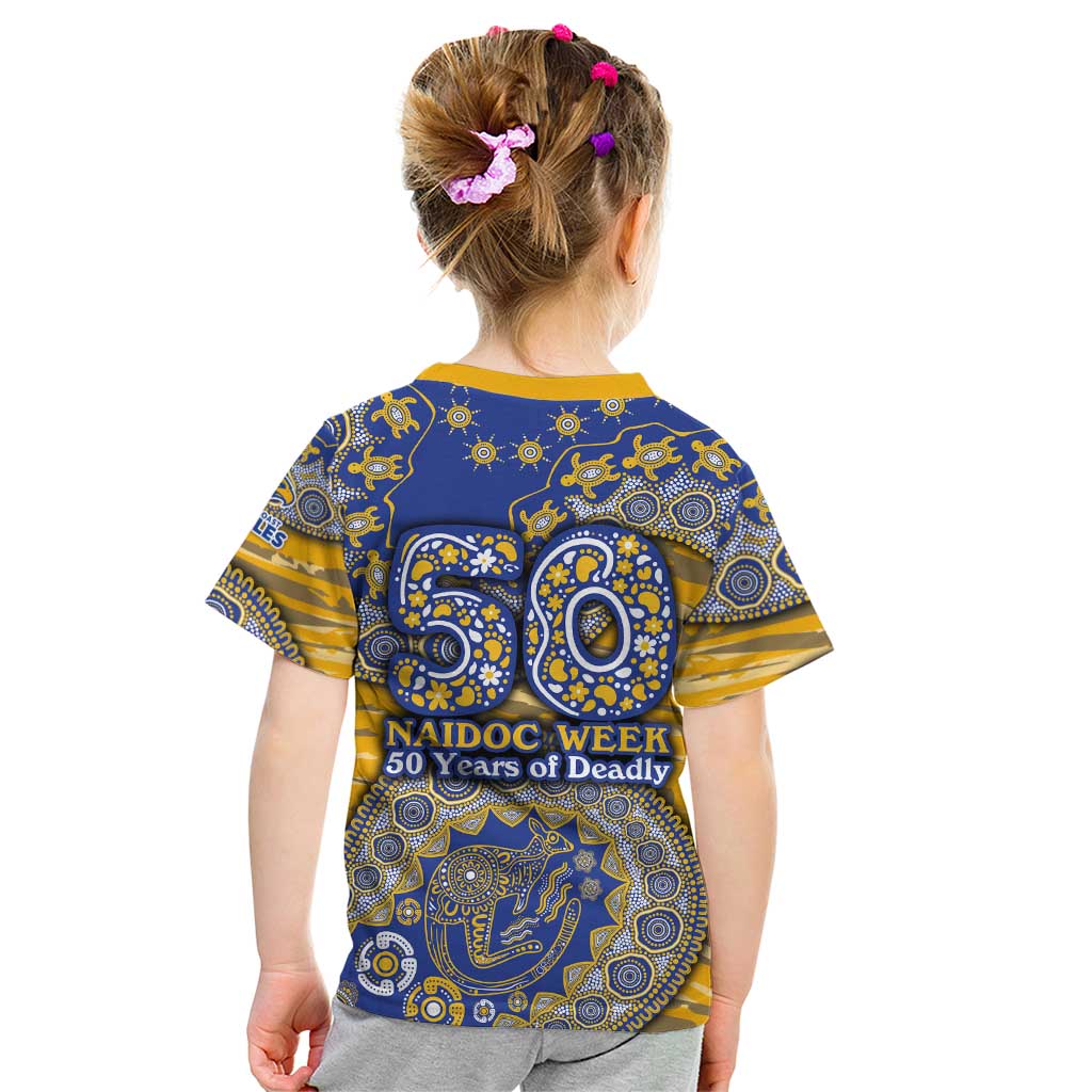 West Coast Eagles NAIDOC Week 2026 Kid T Shirt Australian Aboriginal Dot Art Dreamtime Pattern Style