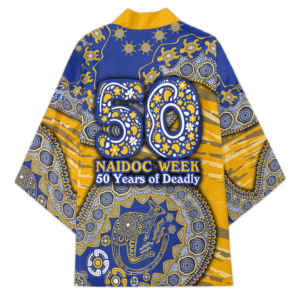 West Coast Eagles NAIDOC Week 2026 Kimono Australian Aboriginal Dot Art Dreamtime Pattern Style