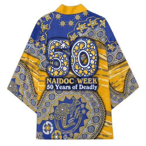 West Coast Eagles NAIDOC Week 2026 Kimono Australian Aboriginal Dot Art Dreamtime Pattern Style