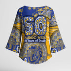 West Coast Eagles NAIDOC Week 2026 Kimono Sleeve Blouse Australian Aboriginal Dot Art Dreamtime Pattern Style