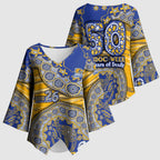 West Coast Eagles NAIDOC Week 2026 Kimono Sleeve Blouse Australian Aboriginal Dot Art Dreamtime Pattern Style