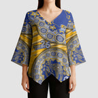 West Coast Eagles NAIDOC Week 2026 Kimono Sleeve Blouse Australian Aboriginal Dot Art Dreamtime Pattern Style