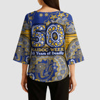 West Coast Eagles NAIDOC Week 2026 Kimono Sleeve Blouse Australian Aboriginal Dot Art Dreamtime Pattern Style