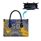 West Coast Eagles NAIDOC Week 2026 Leather Bag Australian Aboriginal Dot Art Dreamtime Pattern Style