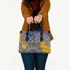 West Coast Eagles NAIDOC Week 2026 Leather Bag Australian Aboriginal Dot Art Dreamtime Pattern Style