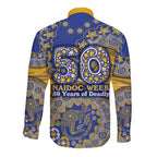 West Coast Eagles NAIDOC Week 2026 Long Sleeve Button Shirt Australian Aboriginal Dot Art Dreamtime Pattern Style
