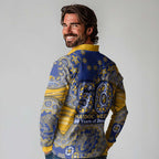 West Coast Eagles NAIDOC Week 2026 Long Sleeve Polo Shirt Australian Aboriginal Dot Art Dreamtime Pattern Style
