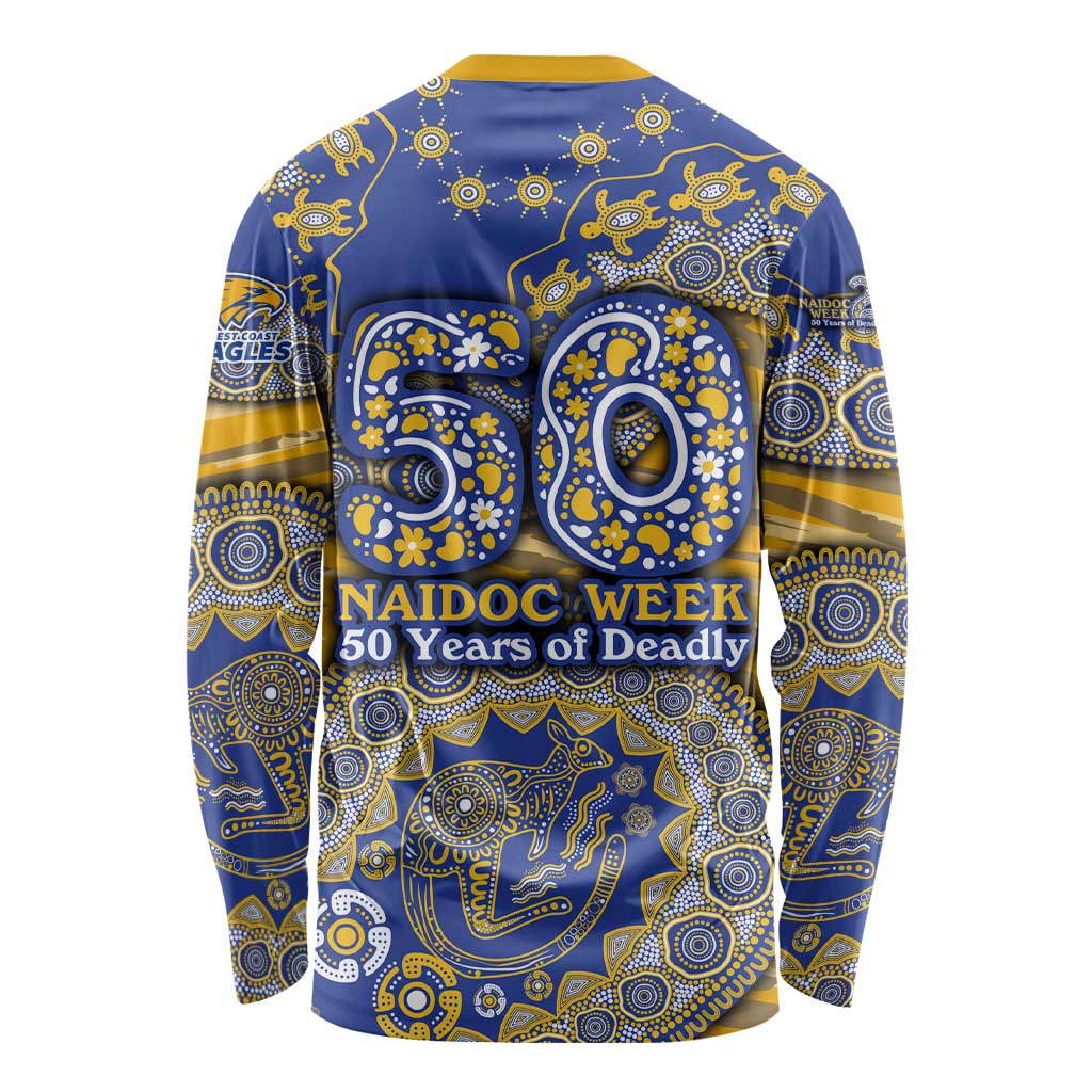 West Coast Eagles NAIDOC Week 2026 Long Sleeve Shirt Australian Aboriginal Dot Art Dreamtime Pattern Style
