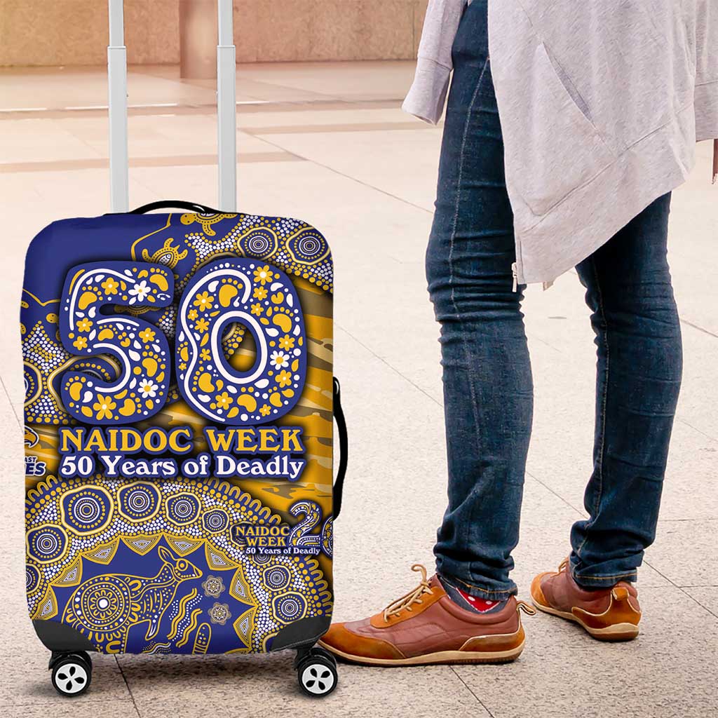 West Coast Eagles NAIDOC Week 2026 Luggage Cover Australian Aboriginal Dot Art Dreamtime Pattern Style