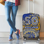 West Coast Eagles NAIDOC Week 2026 Luggage Cover Australian Aboriginal Dot Art Dreamtime Pattern Style