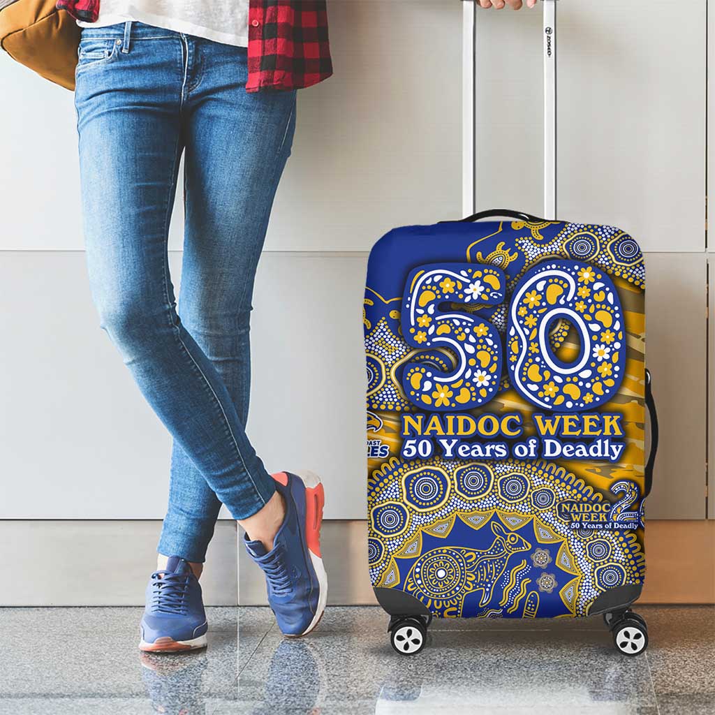 West Coast Eagles NAIDOC Week 2026 Luggage Cover Australian Aboriginal Dot Art Dreamtime Pattern Style