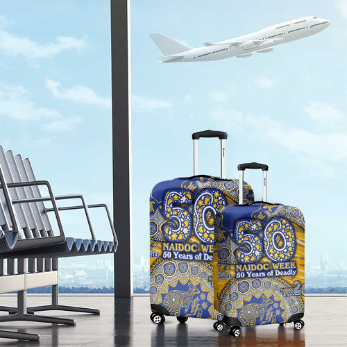 West Coast Eagles NAIDOC Week 2026 Luggage Cover Australian Aboriginal Dot Art Dreamtime Pattern Style