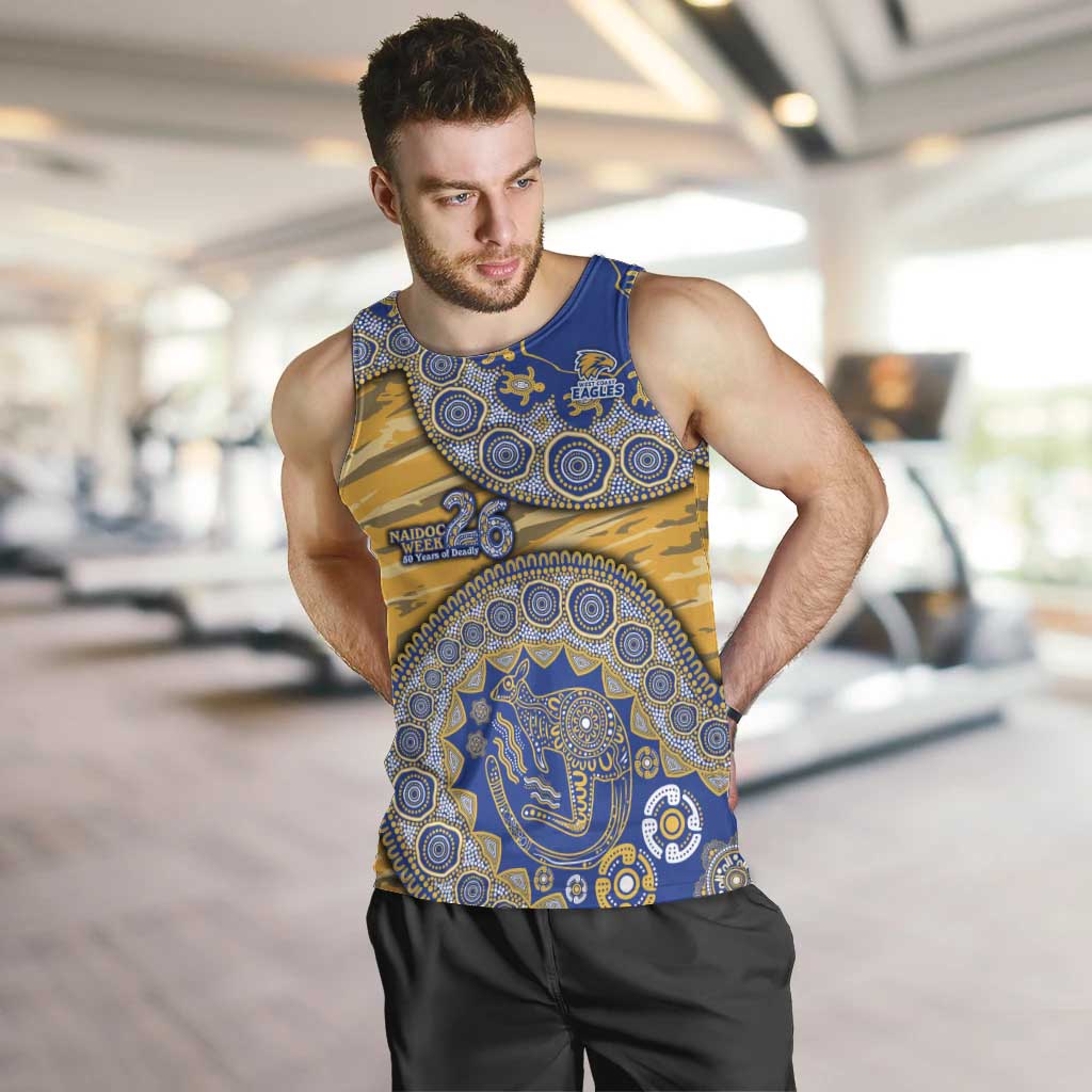 West Coast Eagles NAIDOC Week 2026 Men Tank Top Australian Aboriginal Dot Art Dreamtime Pattern Style