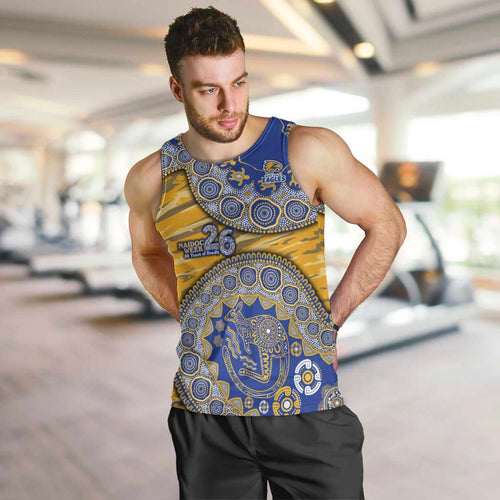 West Coast Eagles NAIDOC Week 2026 Men Tank Top Australian Aboriginal Dot Art Dreamtime Pattern Style