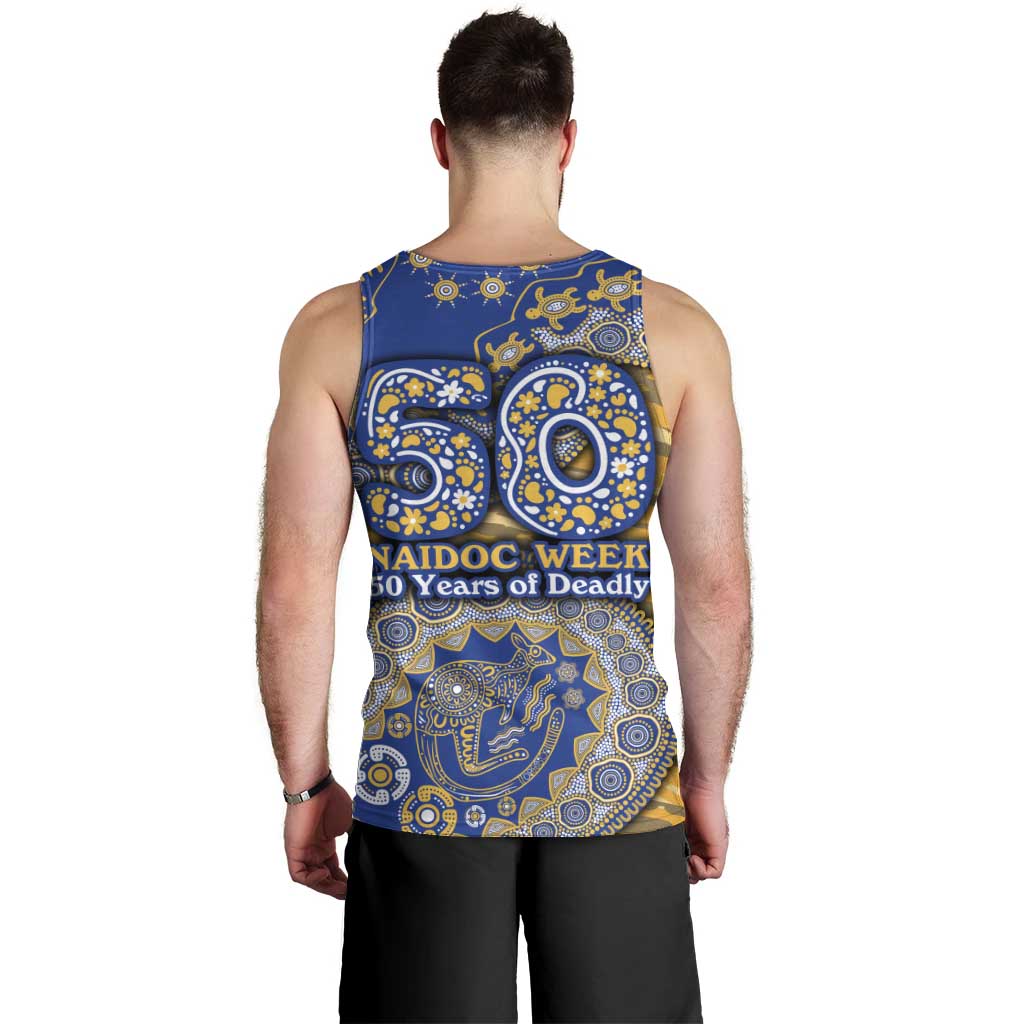 West Coast Eagles NAIDOC Week 2026 Men Tank Top Australian Aboriginal Dot Art Dreamtime Pattern Style