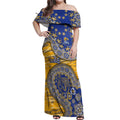 West Coast Eagles NAIDOC Week 2026 Off Shoulder Maxi Dress Australian Aboriginal Dot Art Dreamtime Pattern Style