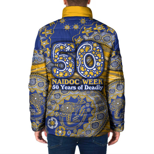 West Coast Eagles NAIDOC Week 2026 Padded Jacket Australian Aboriginal Dot Art Dreamtime Pattern Style
