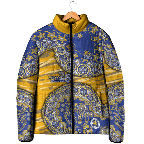 West Coast Eagles NAIDOC Week 2026 Padded Jacket Australian Aboriginal Dot Art Dreamtime Pattern Style