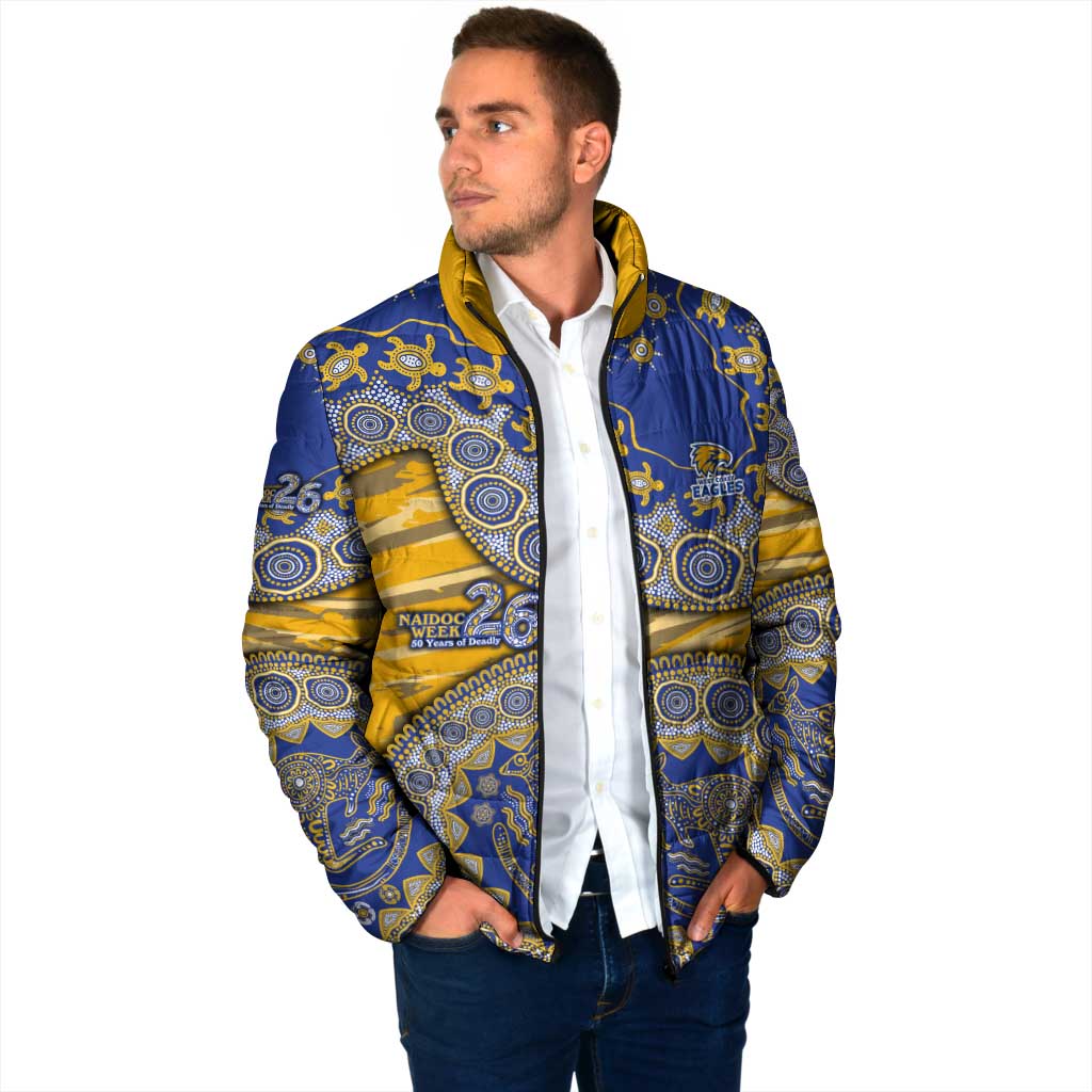 West Coast Eagles NAIDOC Week 2026 Padded Jacket Australian Aboriginal Dot Art Dreamtime Pattern Style