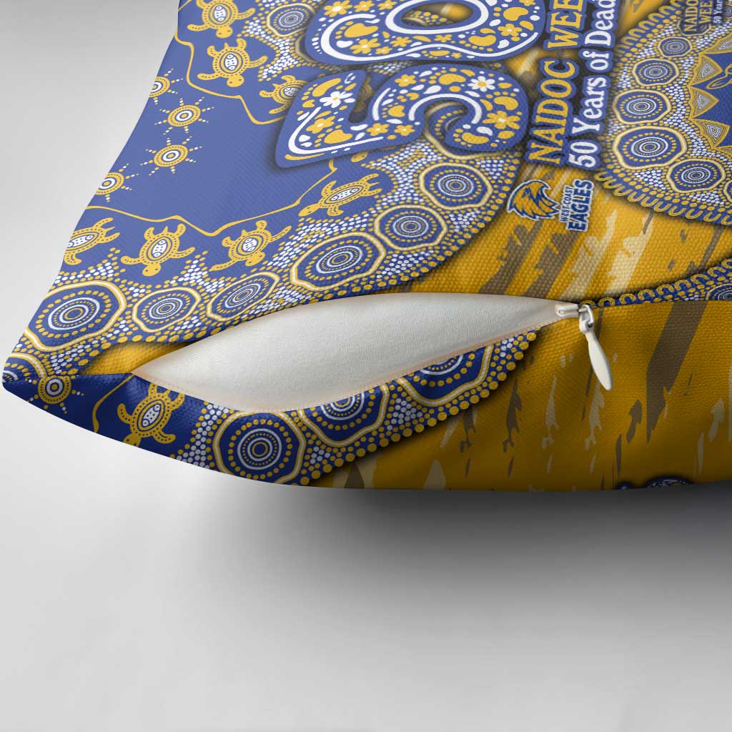 West Coast Eagles NAIDOC Week 2026 Pillow Cover Australian Aboriginal Dot Art Dreamtime Pattern Style