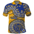 West Coast Eagles NAIDOC Week 2026 Polo Shirt Australian Aboriginal Dot Art Dreamtime Pattern Style