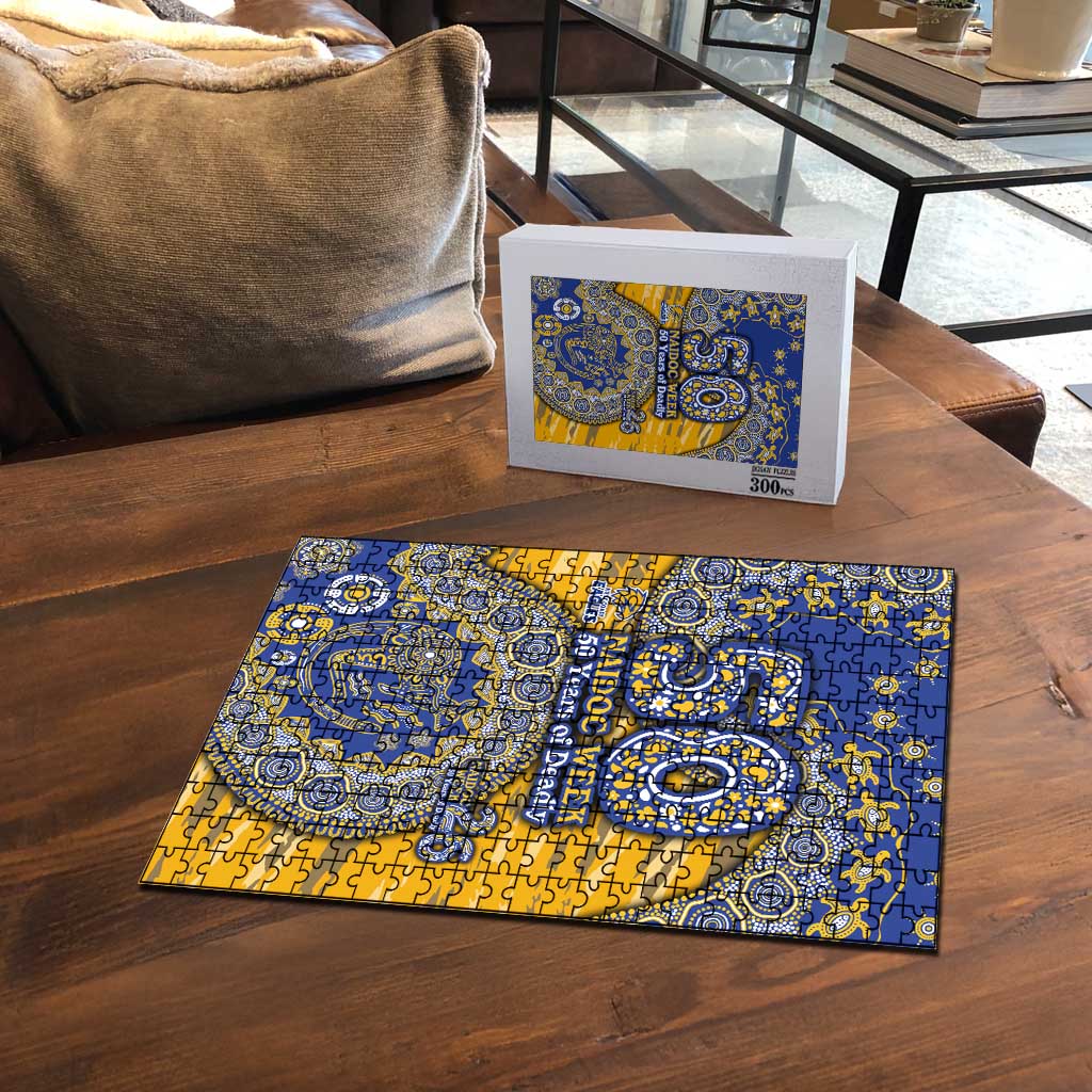 West Coast Eagles NAIDOC Week 2026 Puzzle Australian Aboriginal Dot Art Dreamtime Pattern Style