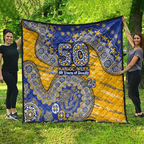 West Coast Eagles NAIDOC Week 2026 Quilt Australian Aboriginal Dot Art Dreamtime Pattern Style