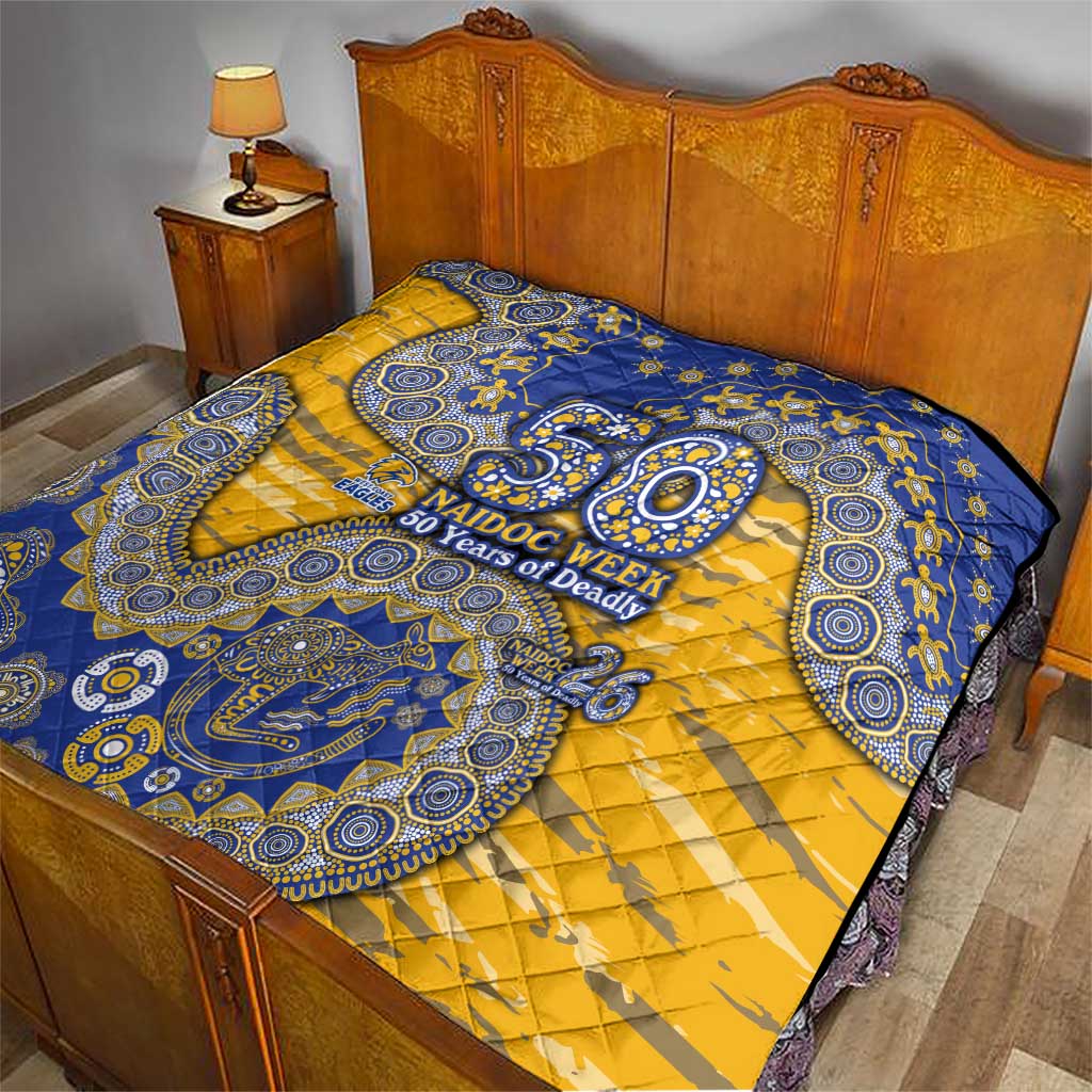West Coast Eagles NAIDOC Week 2026 Quilt Australian Aboriginal Dot Art Dreamtime Pattern Style