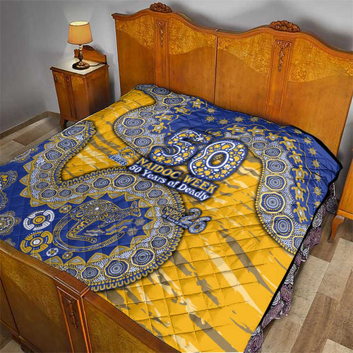 West Coast Eagles NAIDOC Week 2026 Quilt Australian Aboriginal Dot Art Dreamtime Pattern Style