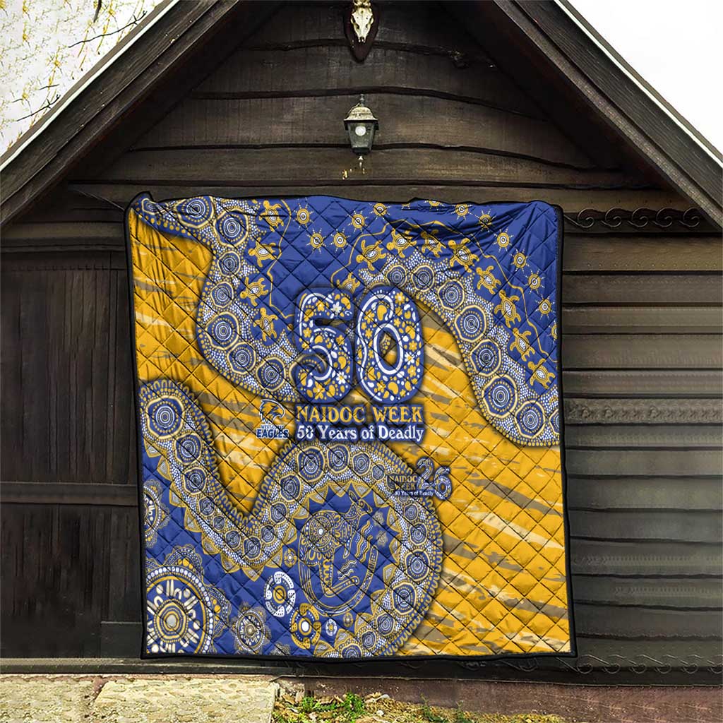 West Coast Eagles NAIDOC Week 2026 Quilt Australian Aboriginal Dot Art Dreamtime Pattern Style