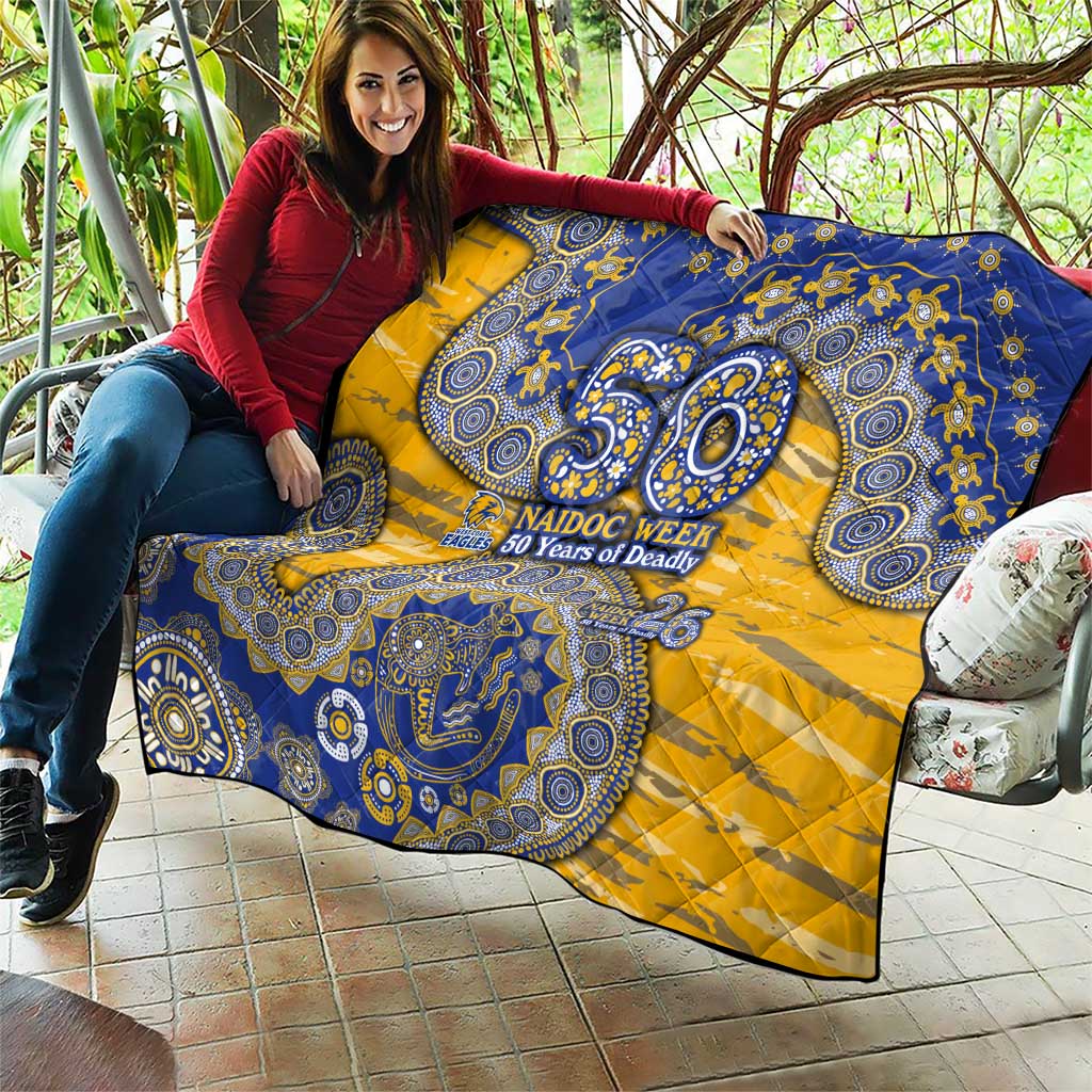 West Coast Eagles NAIDOC Week 2026 Quilt Australian Aboriginal Dot Art Dreamtime Pattern Style
