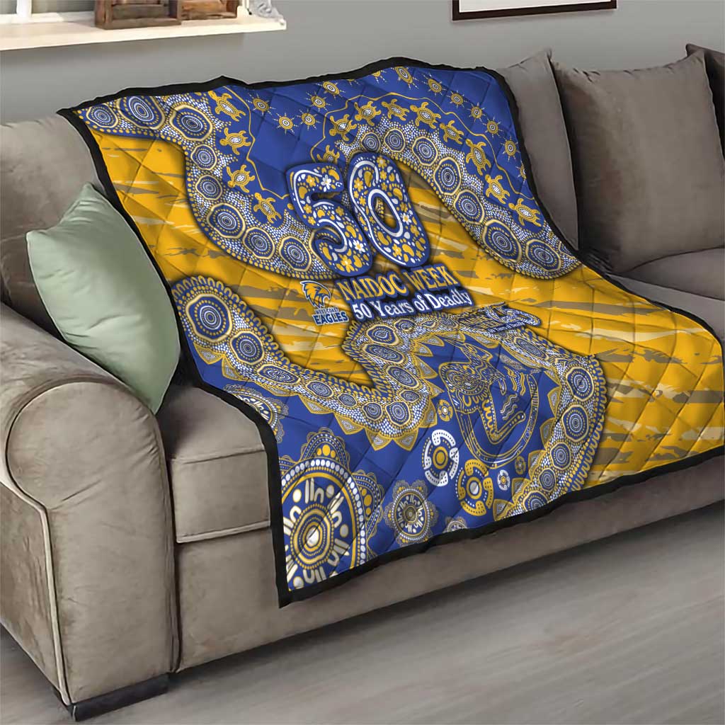 West Coast Eagles NAIDOC Week 2026 Quilt Australian Aboriginal Dot Art Dreamtime Pattern Style