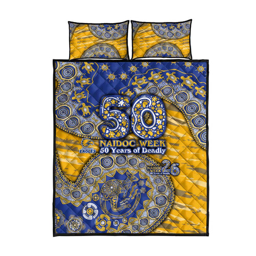 West Coast Eagles NAIDOC Week 2026 Quilt Bed Set Australian Aboriginal Dot Art Dreamtime Pattern Style