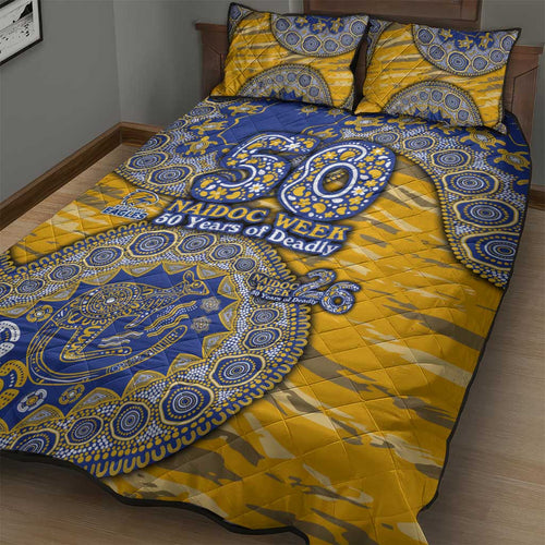 West Coast Eagles NAIDOC Week 2026 Quilt Bed Set Australian Aboriginal Dot Art Dreamtime Pattern Style