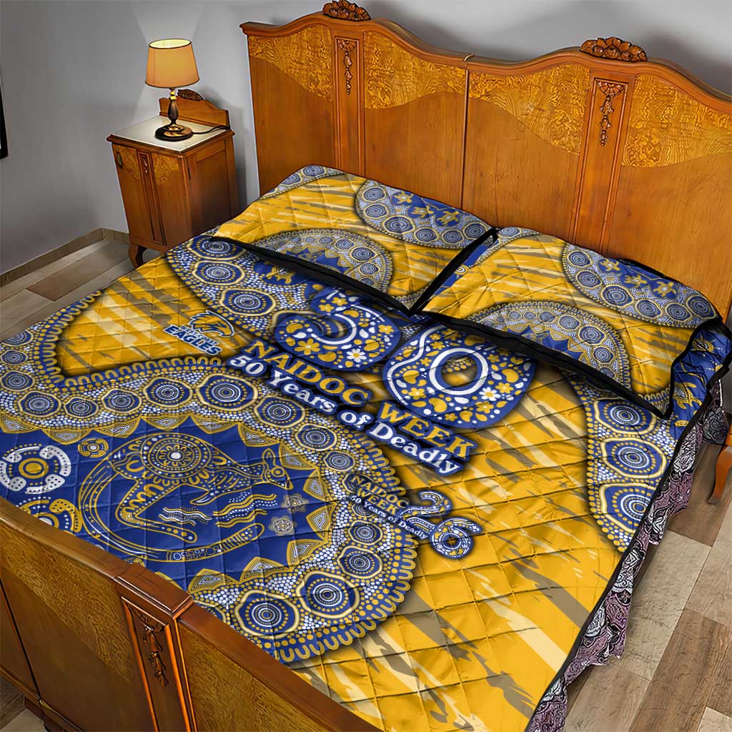 West Coast Eagles NAIDOC Week 2026 Quilt Bed Set Australian Aboriginal Dot Art Dreamtime Pattern Style