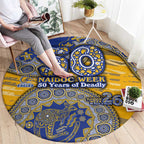 West Coast Eagles NAIDOC Week 2026 Round Carpet Australian Aboriginal Dot Art Dreamtime Pattern Style