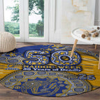 West Coast Eagles NAIDOC Week 2026 Round Carpet Australian Aboriginal Dot Art Dreamtime Pattern Style