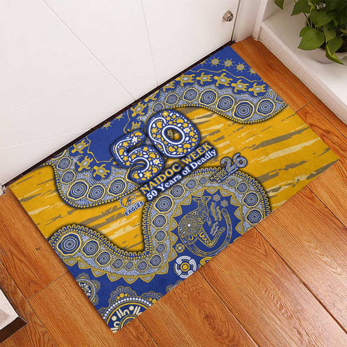 West Coast Eagles NAIDOC Week 2026 Rubber Doormat Australian Aboriginal Dot Art Dreamtime Pattern Style