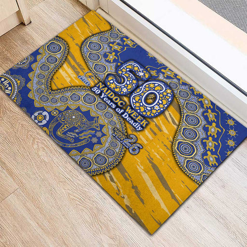 West Coast Eagles NAIDOC Week 2026 Rubber Doormat Australian Aboriginal Dot Art Dreamtime Pattern Style