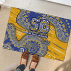 West Coast Eagles NAIDOC Week 2026 Rubber Doormat Australian Aboriginal Dot Art Dreamtime Pattern Style