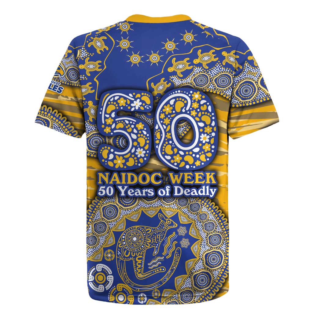West Coast Eagles NAIDOC Week 2026 Rugby Jersey Australian Aboriginal Dot Art Dreamtime Pattern Style