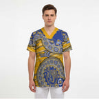 West Coast Eagles NAIDOC Week 2026 Scrub Top Australian Aboriginal Dot Art Dreamtime Pattern Style
