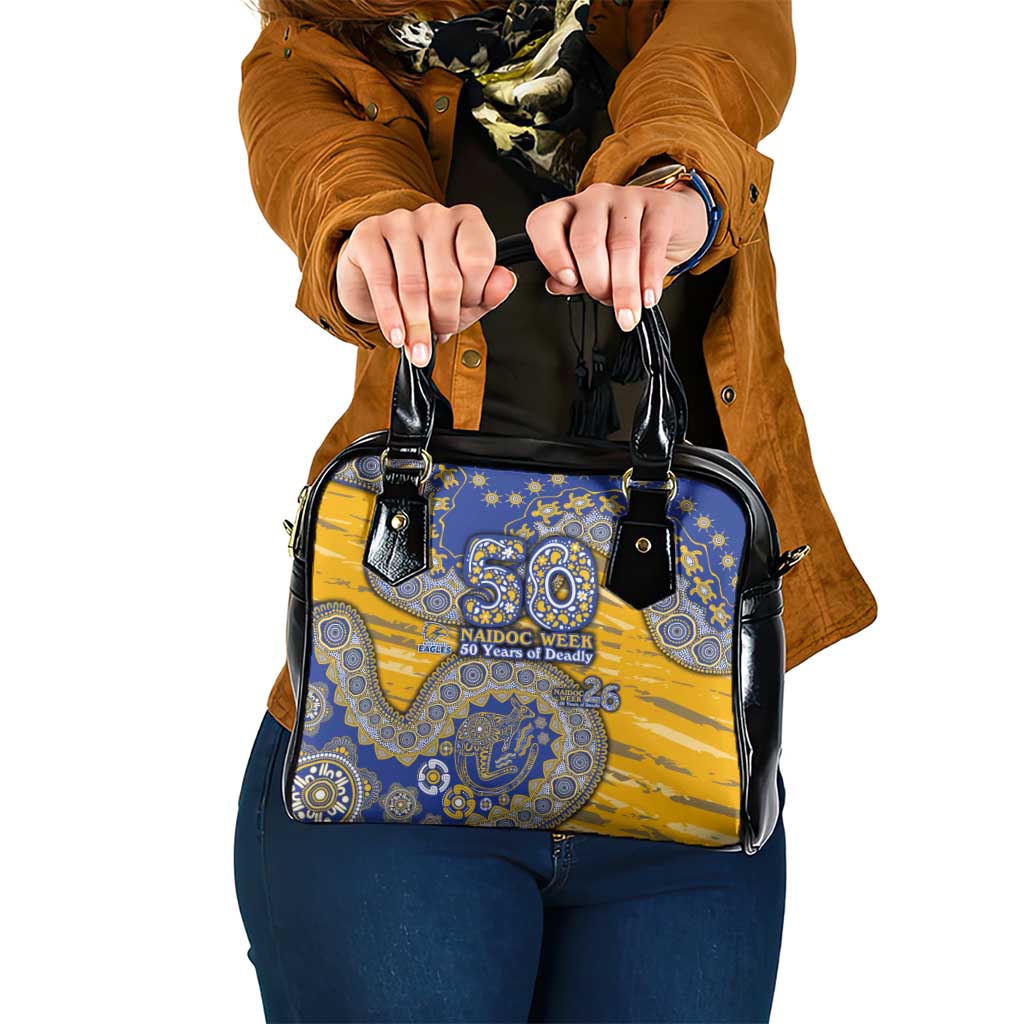 West Coast Eagles NAIDOC Week 2026 Shoulder Handbag Australian Aboriginal Dot Art Dreamtime Pattern Style