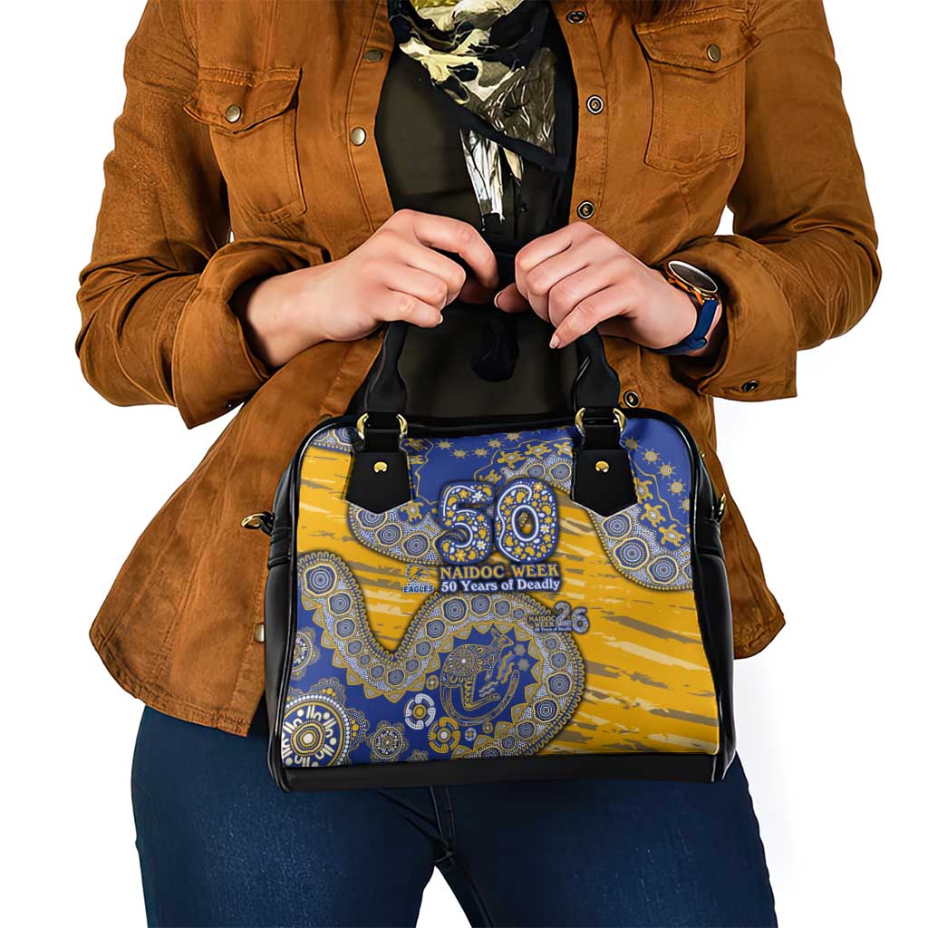 West Coast Eagles NAIDOC Week 2026 Shoulder Handbag Australian Aboriginal Dot Art Dreamtime Pattern Style