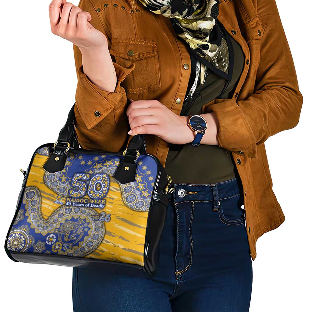 West Coast Eagles NAIDOC Week 2026 Shoulder Handbag Australian Aboriginal Dot Art Dreamtime Pattern Style