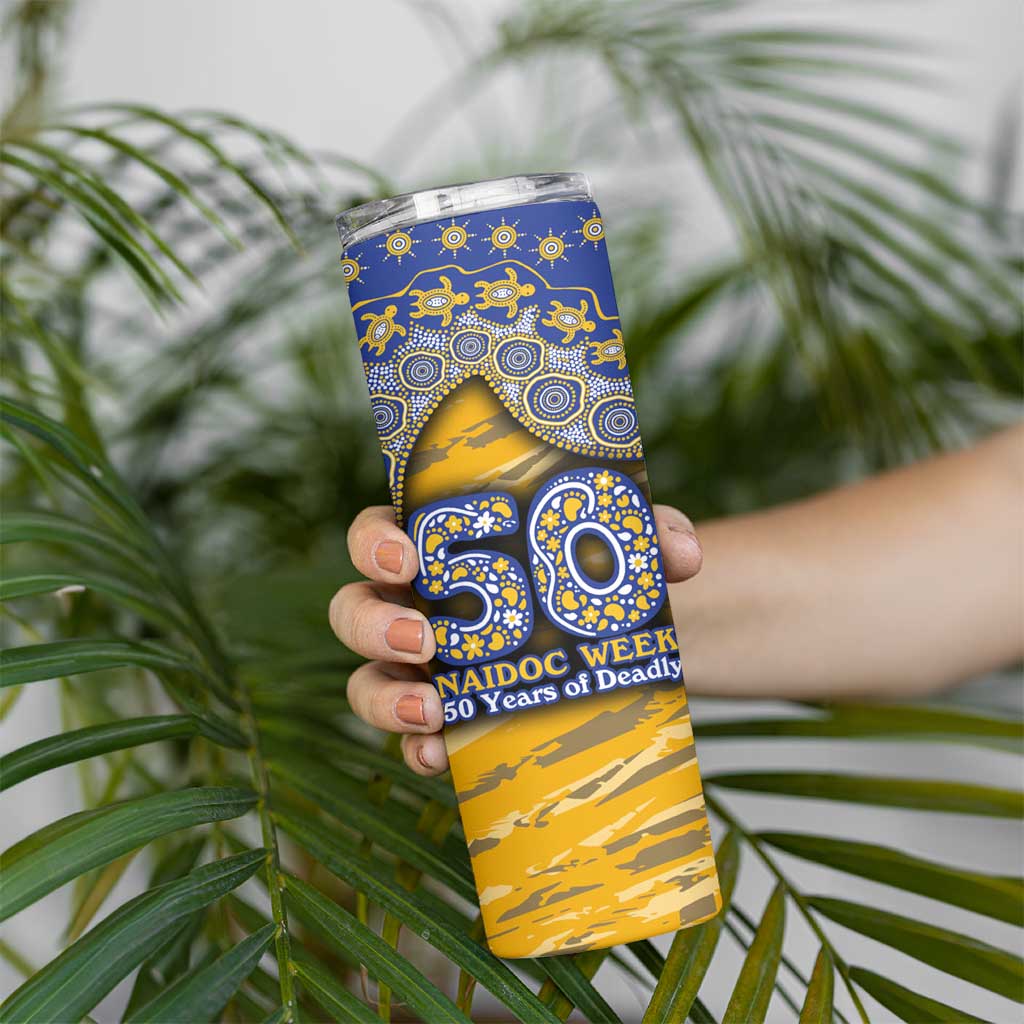 West Coast Eagles NAIDOC Week 2026 Skinny Tumbler Australian Aboriginal Dot Art Dreamtime Pattern Style
