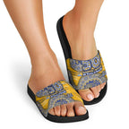West Coast Eagles NAIDOC Week 2026 Slide Sandals Australian Aboriginal Dot Art Dreamtime Pattern Style